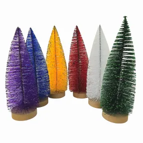 12" Mini Christmas Trees with Glitter - Large